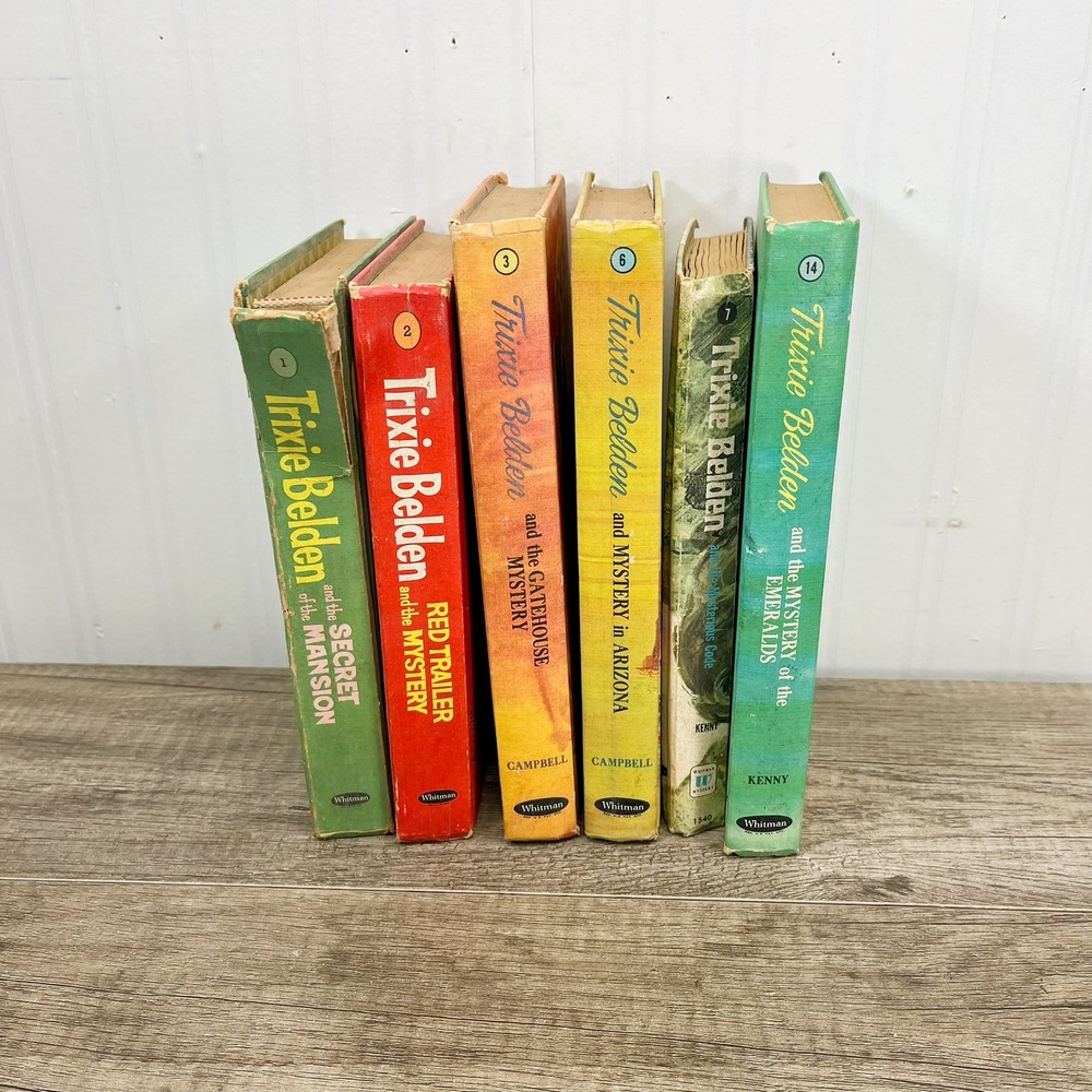Vintage Trixie Belden Mystery Books Set of 6 Whitman Hardcover Julie Campbell